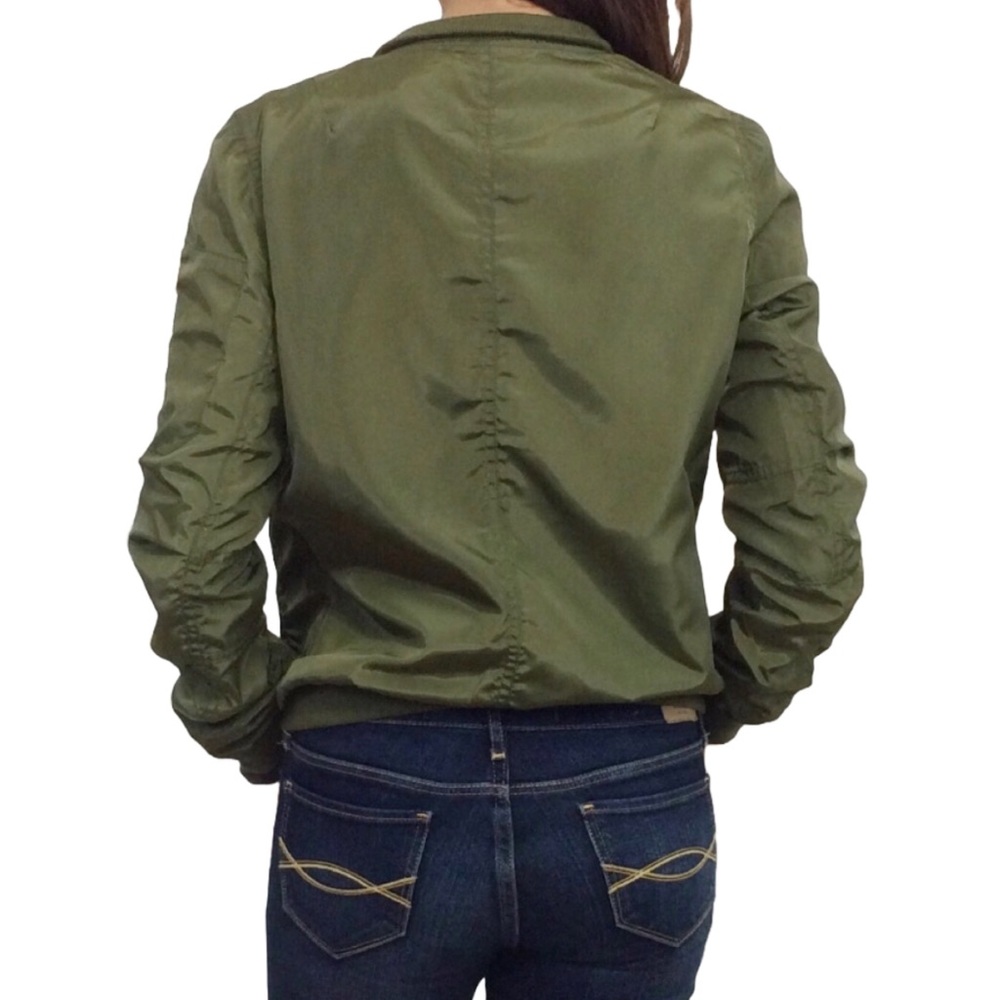 Olive Bomber Jacket - Picture 3 of 5